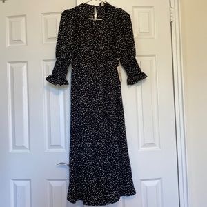 Brand new Forever21 midi dress black and white floral print